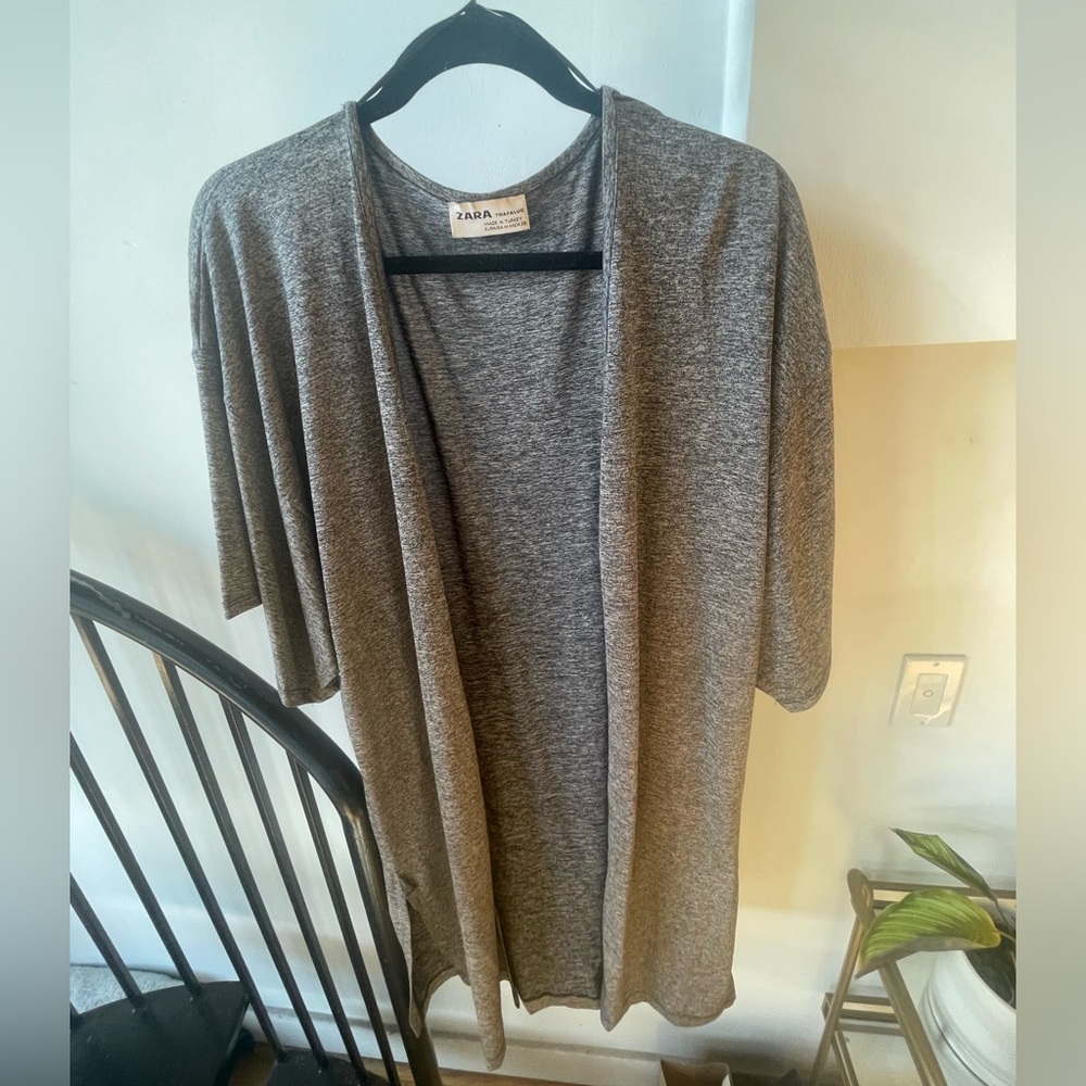 Zara grey jersey cardigan